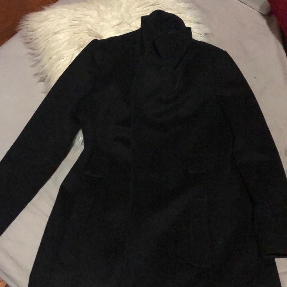 Lauren Ralph Lauren Maxi Reefer Coat (Black) - Picture 3 of 3